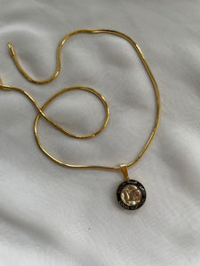 chanel vintage button necklace
